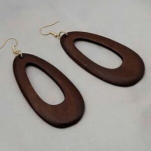 2/$21 Female Long Wooden Earrings